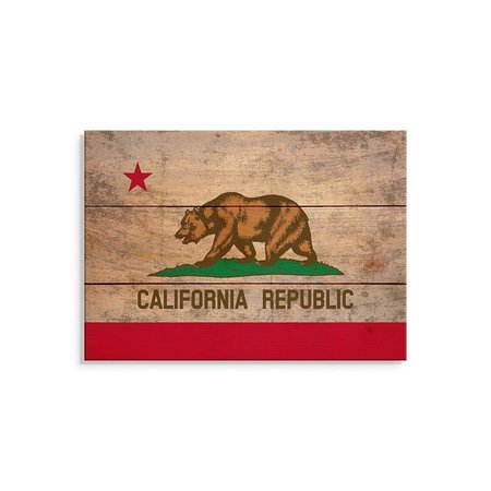 WILE E. WOOD 15 x 11 in. California State Flag Wood Art WI87050